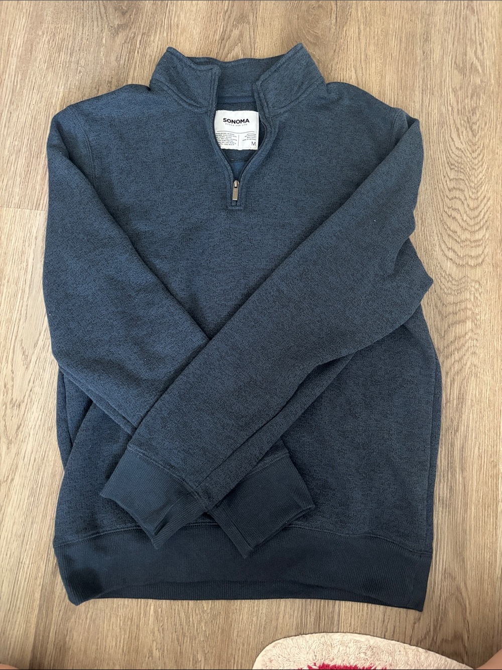 Sonoma Men's Quarter-Zip Sweater in Dark Blue